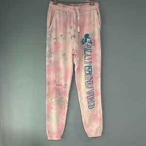 Tie-dye Disney world sweat pants